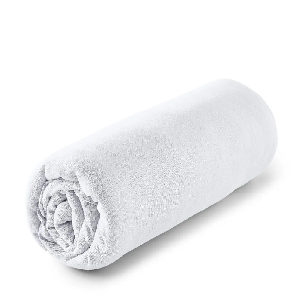 Drap Housse Jersey 160 gr/m² (Blanc, lot de 5)