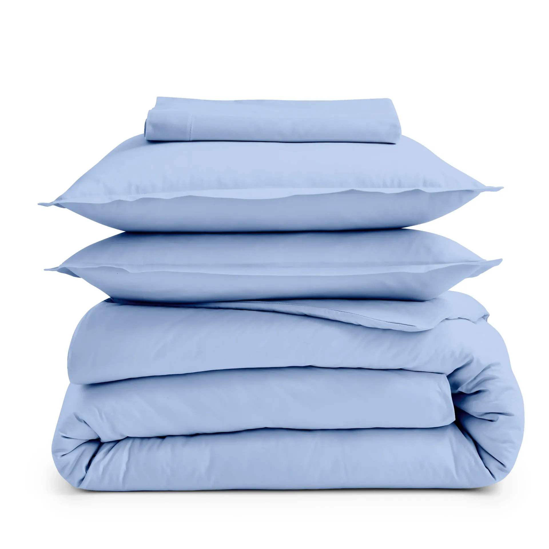Housse de couette 100% coton 57 fils cm/² (Céleste, 140x200)