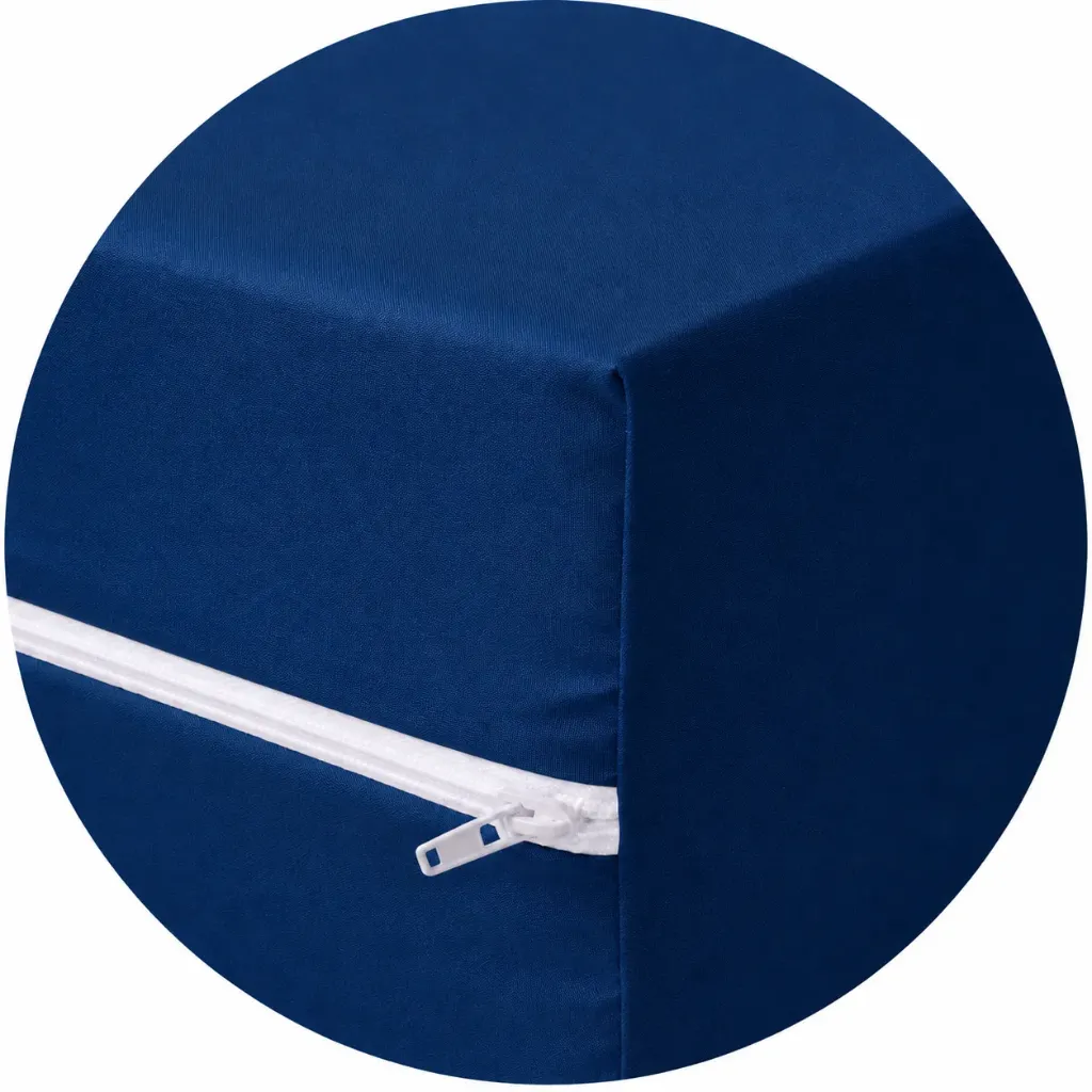 Housse SATIN bleu bi-extensible