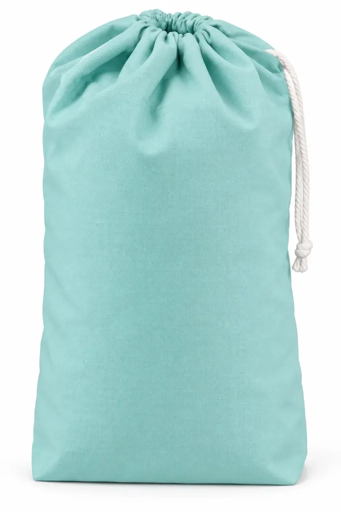 Sac à linge fond plat 100% polyester 170 gr/m² avec poignée de fond
